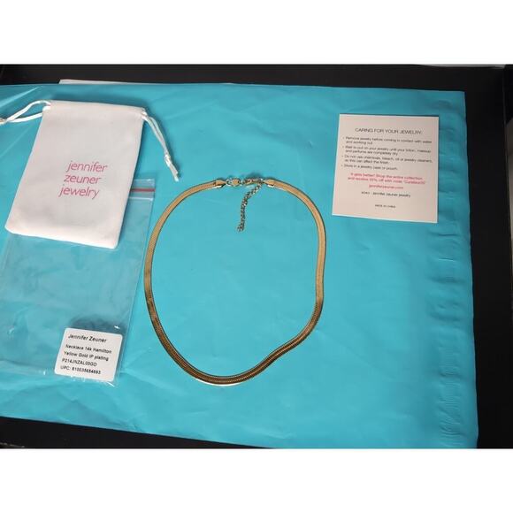 JENNIFER ZEUNER JEWELRY Jewelry - Jennifer Zeuner Necklace 14K Hamilton Yellow Gold Plating 15"